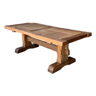 Vintage Rustic Wood Dining Table For Sale
