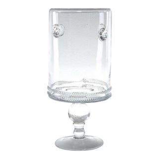 Crystal Vase on Pedestal, Circa 1890 For Sale