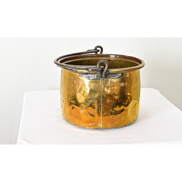 Brass French 19th Century Brass Cooking Pot For Sale - Image 8 of 9