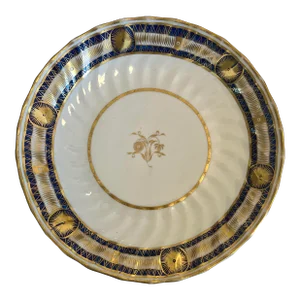 19th Century Early Probably English Cobalt and Gold Plate