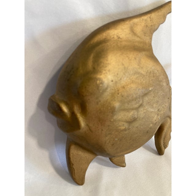 A delightful example of coastal-inspired vintage finds, this gold-painted fish wall pocket adds charm and character to...