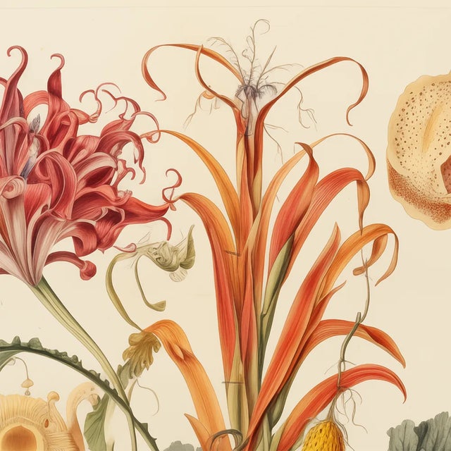 13" X 9" 'Garden Flowers' Botanical Print, 'Hortus Floridus' Style, Unframed For Sale - Image 6 of 7
