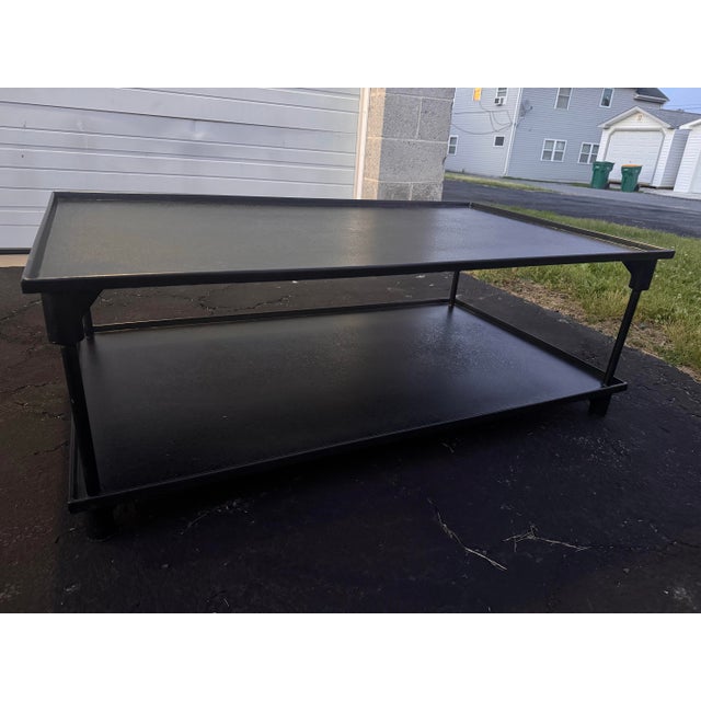 French Iron Coffee Table From Restoration Hardware’s Retired Collection For Sale - Image 3 of 5