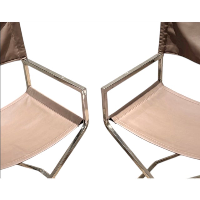 Mid-Century Modern MCM 1960s Robert Kjer Jakobsen & Virtue Bros Directors Chairs For Sale - Image 3 of 4