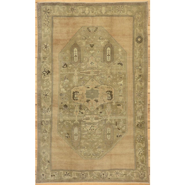 Vintage Turkish Oushak Rug, 05'10 X 09'04 For Sale In Dallas - Image 6 of 9