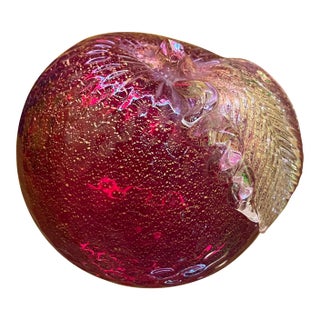 Murano Glass Apple C. 1960s For Sale
