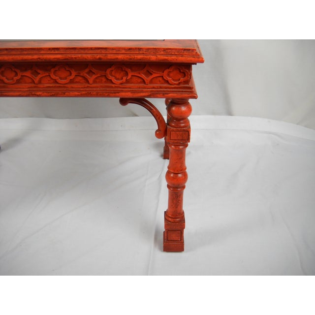 Red Chinoiserie Thomasville Side Tables C. 1973 a Pair Chairish