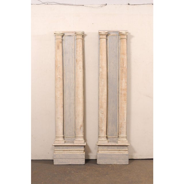 19th Century French Tall Carved Wood Columns – A Pair For Sale - Image 4 of 12