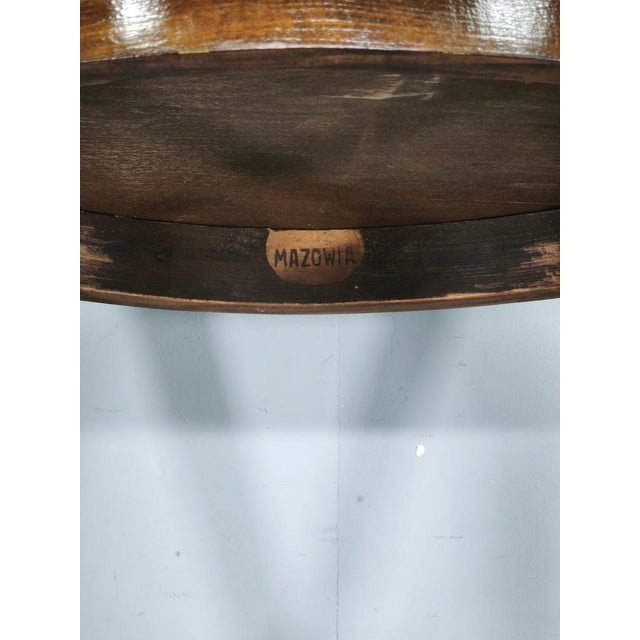 Brown No. 207 Bentwood Oval Table by Mazowia for Thonet, Poland, 1910s For Sale - Image 8 of 14