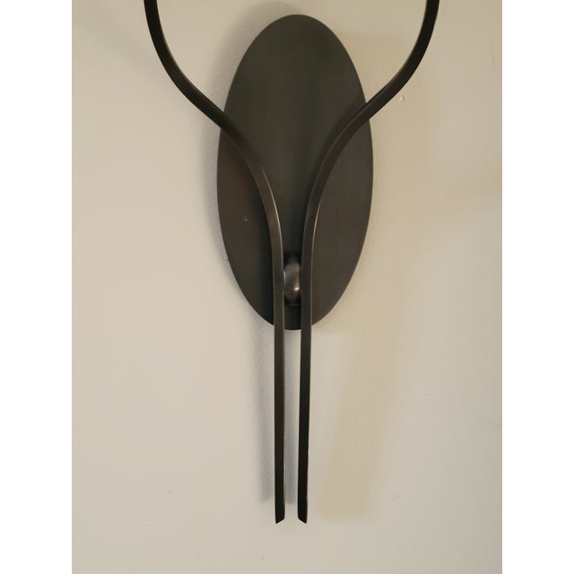 Transitional Hudson Valley Rutland 2 Light Wall Sconce in Bronze For Sale - Image 3 of 4