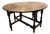 Antique English Oak Round Drop-Leaf Dining Table For Sale