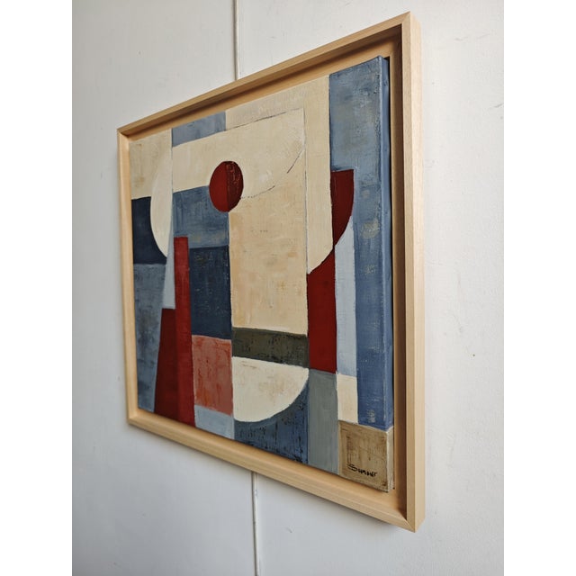 Abstract Tangence, Contemporary Geometric Abstract Painting Framed by Sophie Dumont For Sale - Image 3 of 9