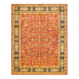 Mogul, One-of-a-Kind Hand-Knotted Area Rug in Orange, 8' 2" x 10' 4" For Sale