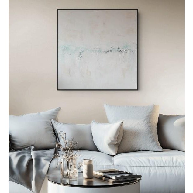 Ivory "Softer Still" Contemporary Original Abstract Acrylic Painting by KR Moehr For Sale - Image 8 of 9
