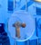 Vintage Space Age Italian Wall Coat Hanger in Blue Glass and Brass by Murano for Cristal Art, 1970s For Sale - Image 4 of 11