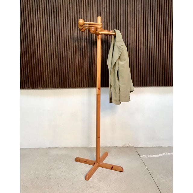 Sculptural Hooks Pine Wood Coat Rack, 1970s For Sale - Image 9 of 16