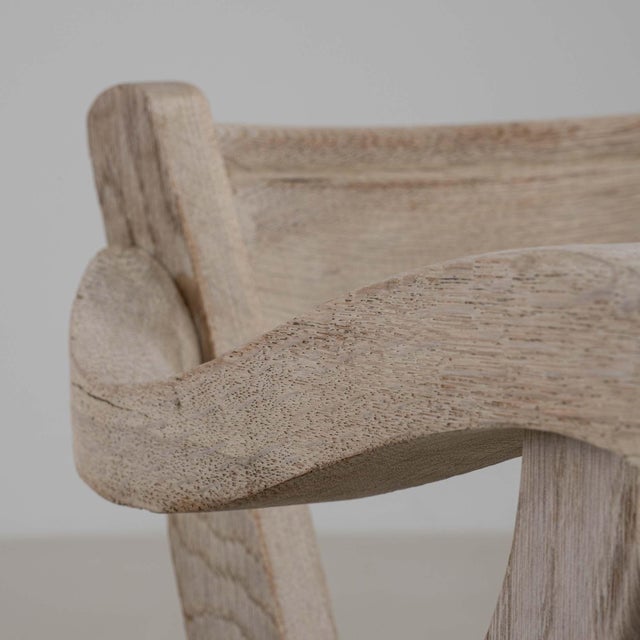 Antique White 19th Century France Antique White Wood Armchair For Sale - Image 8 of 11