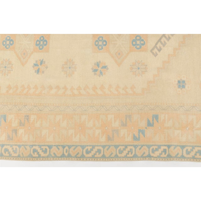 Tan Oversize Oushak Anatolian Wool Carpet For Sale - Image 8 of 10