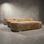 Animal Skin Loom Sculptural Modula Leather Sectional With Ottoman Special Edition For Sale - Image 7 of 11