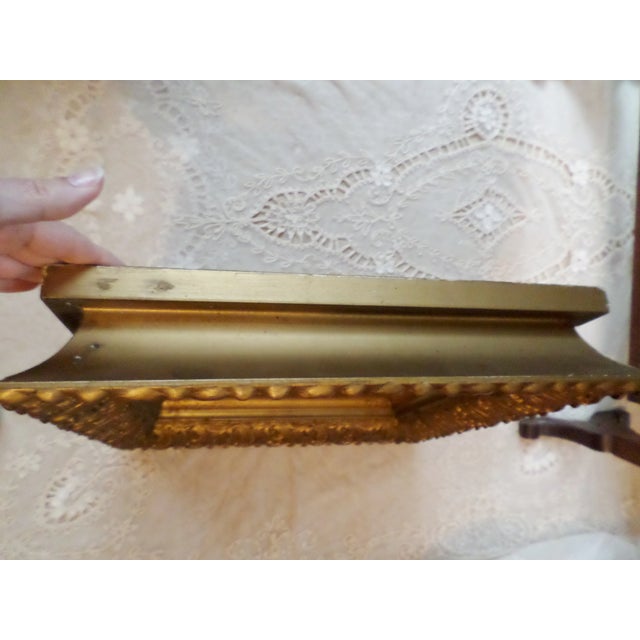 Antique Flowers in Vase Oil on Board in Ornate Baroque Wood & Gesso Frame For Sale In Columbia, SC - Image 6 of 10