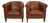 Vintage Dutch Cognac Colored Leather Club Chairs, Set of 2 For Sale