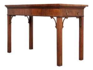 Dutch 18th Century Mahogany and Walnut Console-Serving Table