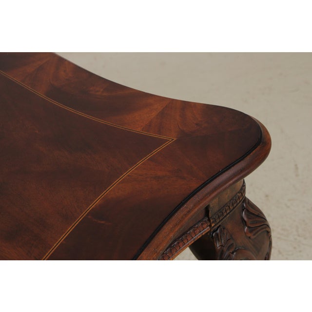 1990s Henredon Georgian Style Mahogany Dining Room Table For Sale - Image 5 of 18