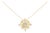 14K Yellow Gold Plated Sterling Silver 1/3 Cttw Diamond Compass Pendant Necklace For Sale