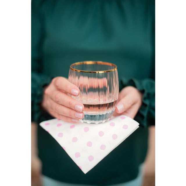 2020s VIETRI Natalia Gold Champagne Glass For Sale - Image 5 of 7