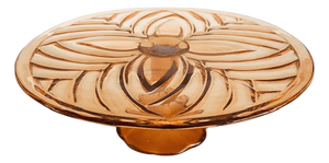Art Deco Glass Cake Stand from Val St. Lambert, 1930s