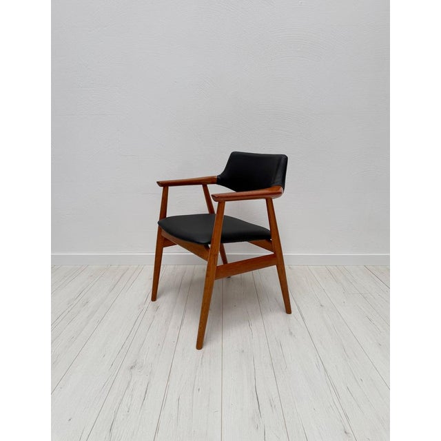 Black Mid-Century Danish Teak Armchair GM11 by Svend Åge Eriksen for Glostrup Møbelfabrik, 1960s For Sale - Image 8 of 8