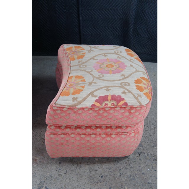 Late 20th Century Vintage Pearson Floral Tufted Club Lounge Library Armchair & Ottoman For Sale - Image 5 of 14