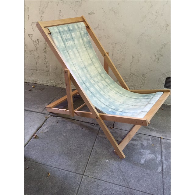 Folding Sling Chair With African Mud Cloth Chairish