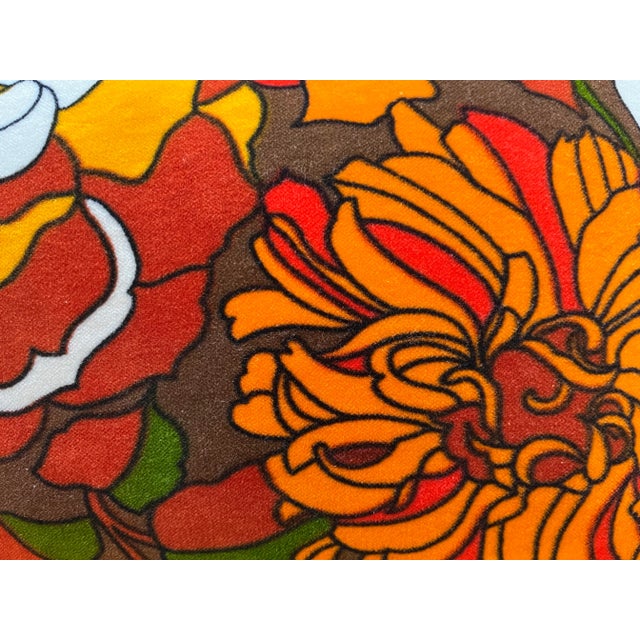Early 21st Century Vintage Velvet Floral Fabric Pillow Cover For Sale - Image 5 of 8