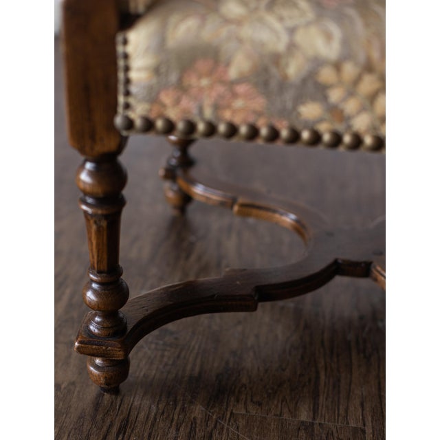 Late 19th Century Late 19th Century Fireside Flemish Tapestry Armchair For Sale - Image 5 of 12