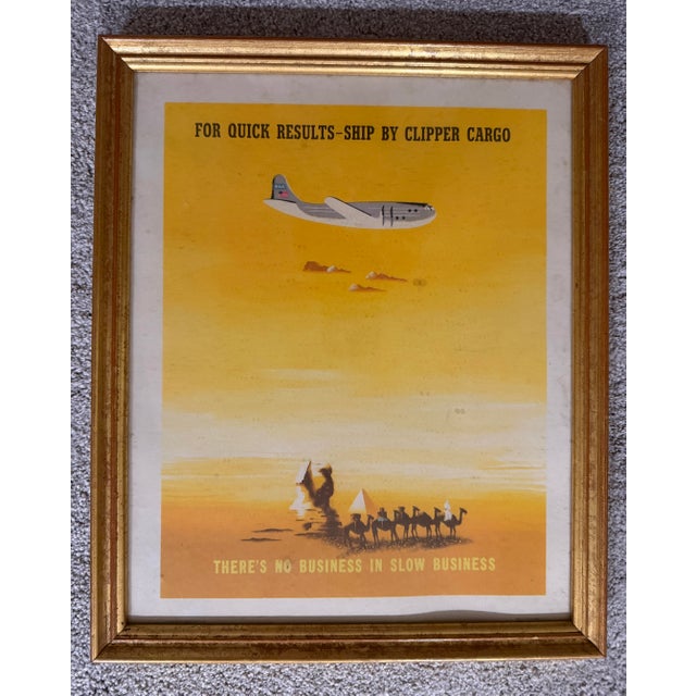 Pan American Airways - Ship by Clipper Cargo, Vintage Advertising Poster For Sale - Image 4 of 7