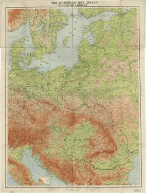 Antique European War Folding Map, 1890s