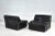 Black Pair Guido Faleschini Black Leather Lounge Chairs, Italy 1970 For Sale - Image 8 of 12