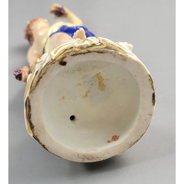 Blue Porcelain Bacchante Figure in the style of Derby from Samson Paris, 1860s-1870s For Sale - Image 8 of 11