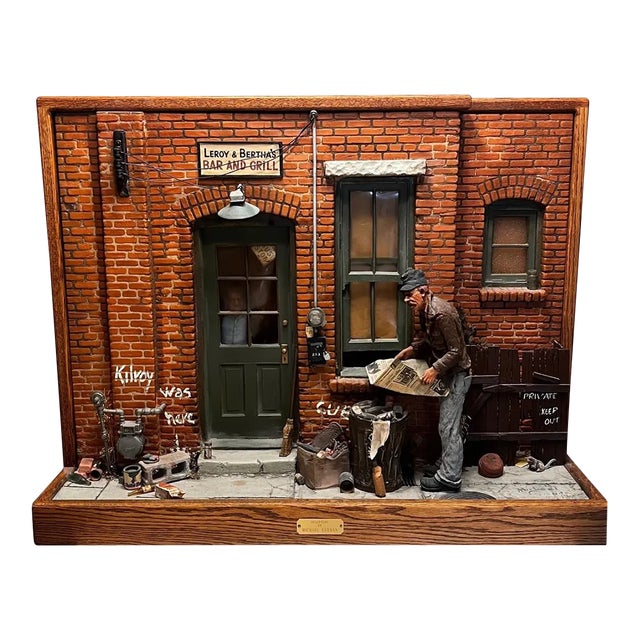 1975 Sculpture CityScapes "Yesterday;s News" by Michael Garman For Sale