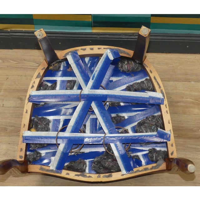 Brown Baroque Chippendale Chair in Skai and Faux Leather, 1960s For Sale - Image 8 of 9