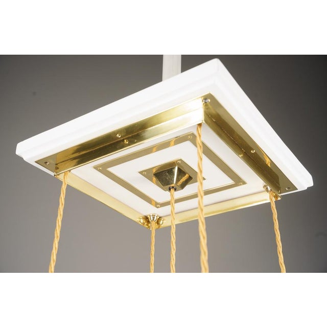 Art Deco Pendant with Cut Glass Shade, Vienna, Austria, 1920s For Sale - Image 15 of 18