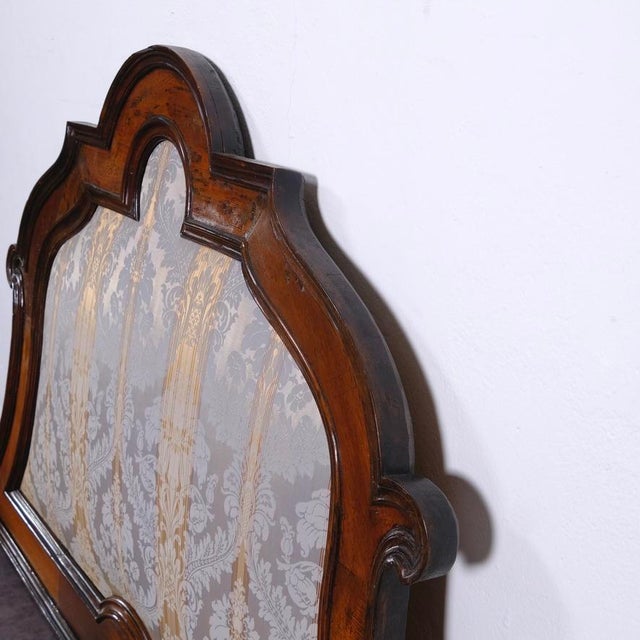 Antique Padded Wooden Double Bed Headboard, 1890s For Sale - Image 13 of 18