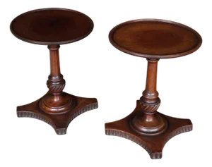 Early 19th Century English Mahogany Table-Top Stands, Near Pair