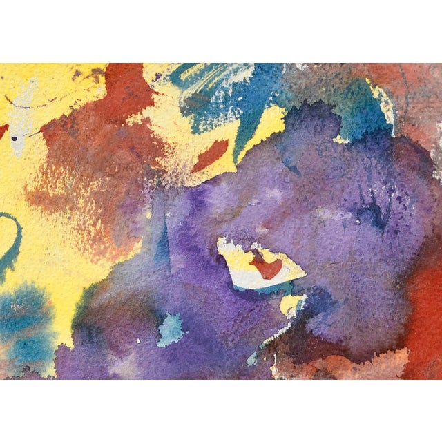 Yellow, Purple & Red Abstract by Les Anderson For Sale - Image 4 of 8