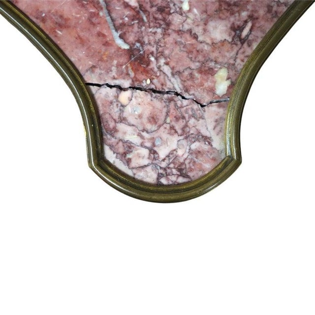 Linke Inspired French Marquetry Marble Top Table With Bronze Mounts 19thC For Sale - Image 10 of 17