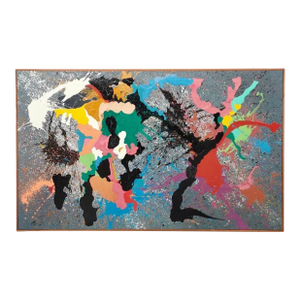 Ronald DavisLarge Color California Abstract Expressionist Copolymer Vinyl Painting Ron Davis, 1983