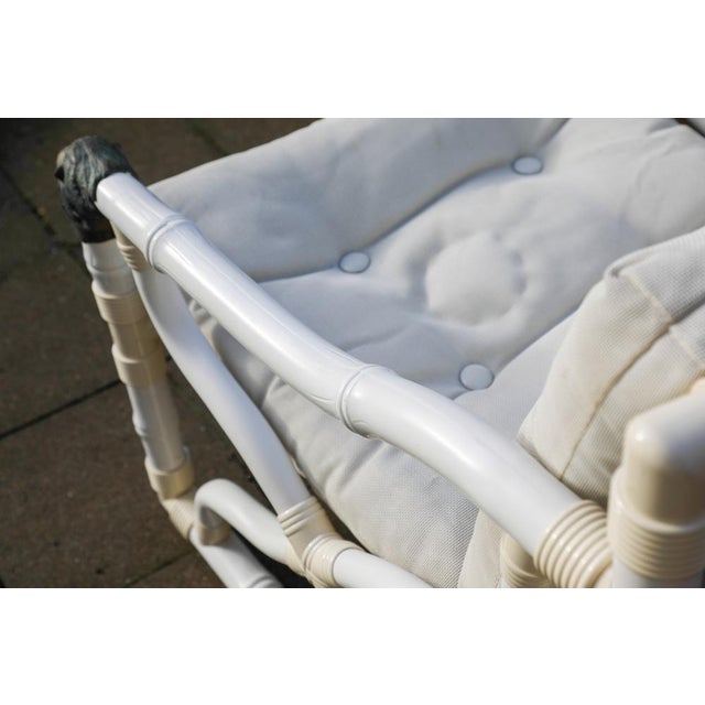 Gold Vintage White Faux Bamboo Chairs by Kettal, 1980s, Set of 2 For Sale - Image 8 of 18