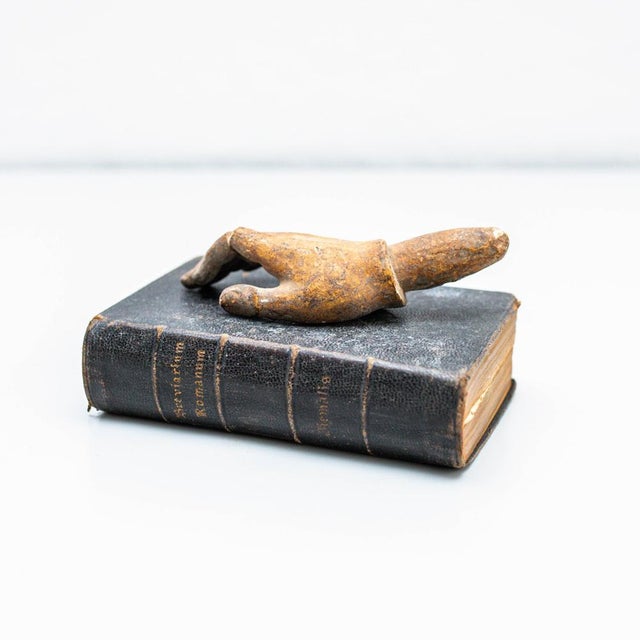 Sculptural Artwork with Book and Mysterious Hand, 1990s For Sale - Image 13 of 14
