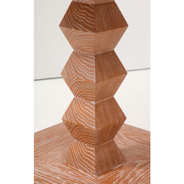 Cerused oak center table inspired by French, 1940s design. Lead production time is approximately 6-8 weeks.